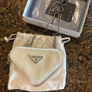 PRADA Authentic Saffiano leather mini pouch